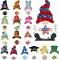 32 Pcs Magnetic Diamond Painting Interchangeable Standing Posture Gnome Decor DIY Seasonal Gnome Sign Holiday Tiered Tray Decoration with Magnet Pieces for Home Office Desk (Classic)